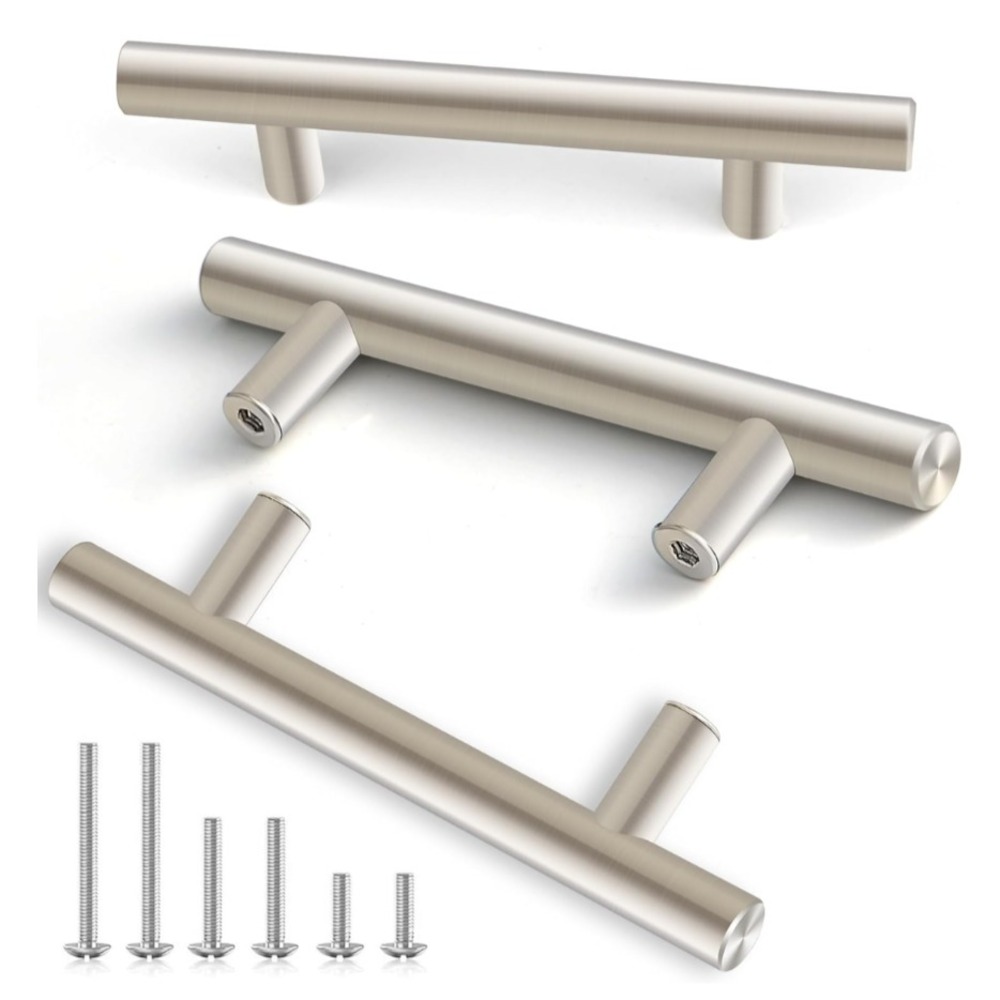 30 Pack 5" Brushed Nickel Drawer Cabinet Pulls 3" hole centers multisize screws - Picture 2 of 7